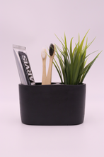 Carica l'immagine nel visualizzatore di Gallery, PORTASPAZZOLINO BECHER CEMENTO NERO