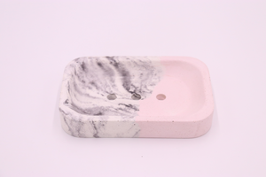 PORTASAPONE MARSIGLIA EFFETTO MARMO BLOCK ROSA